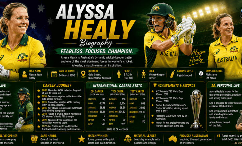 Alyssa Healy Biography Career, Stats, Family, Height & Cricket Journey