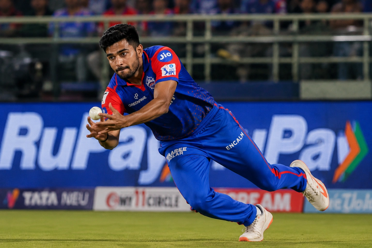 Aman Khan fielding in an IPL match