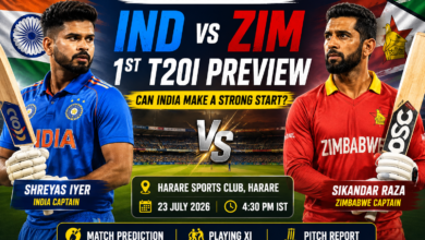 IND vs ZIM 1st T20I 2026 preview featuring Shreyas Iyer and Sikandar Raza at Harare Sports Club