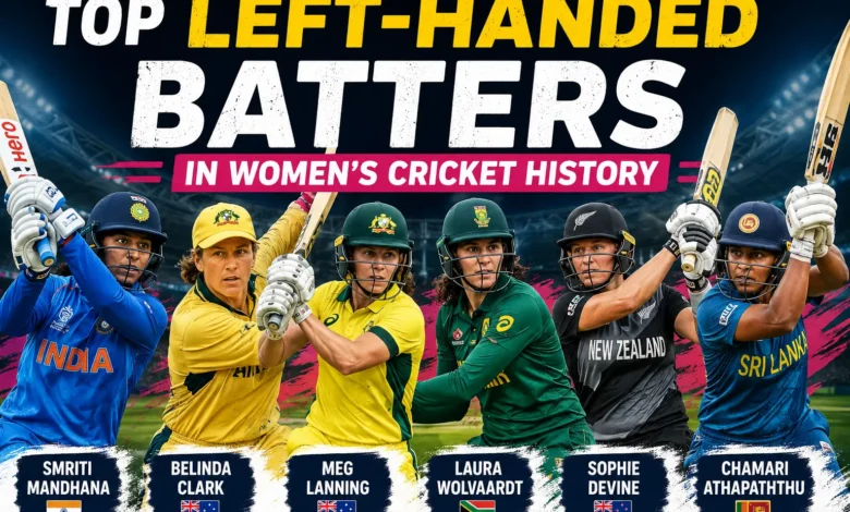 Legendary Left-Handed Batters in Women's Cricket from different eras of international cricket.