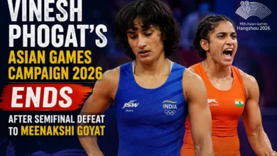 Vinesh Phogat wrestling during the 53kg Asian Games selection trials in New Delhi