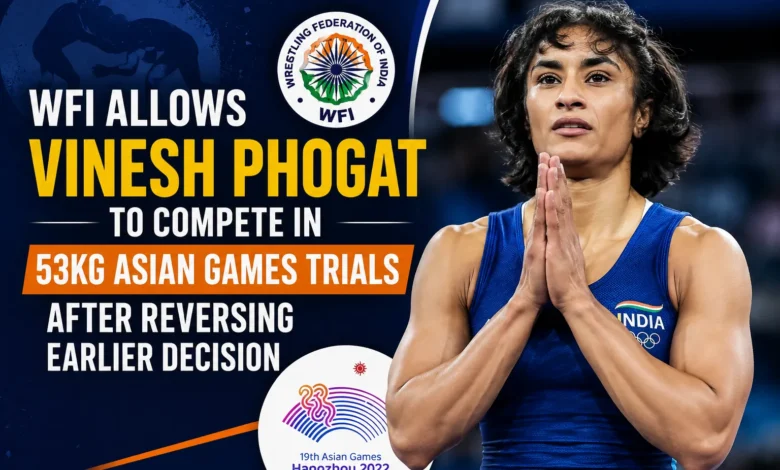 Vinesh Phogat during the official weigh-in before the Asian Games wrestling selection trials in New Delhi