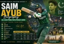 Saim Ayub playing an attacking cover drive for Pakistan during an international cricket match